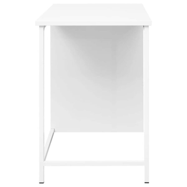 Desk White Steel Medium Desk Rectangular Industrial - Image 4