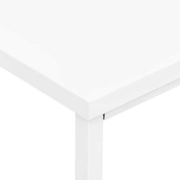 Desk White Steel Medium Desk Rectangular Industrial - Image 7