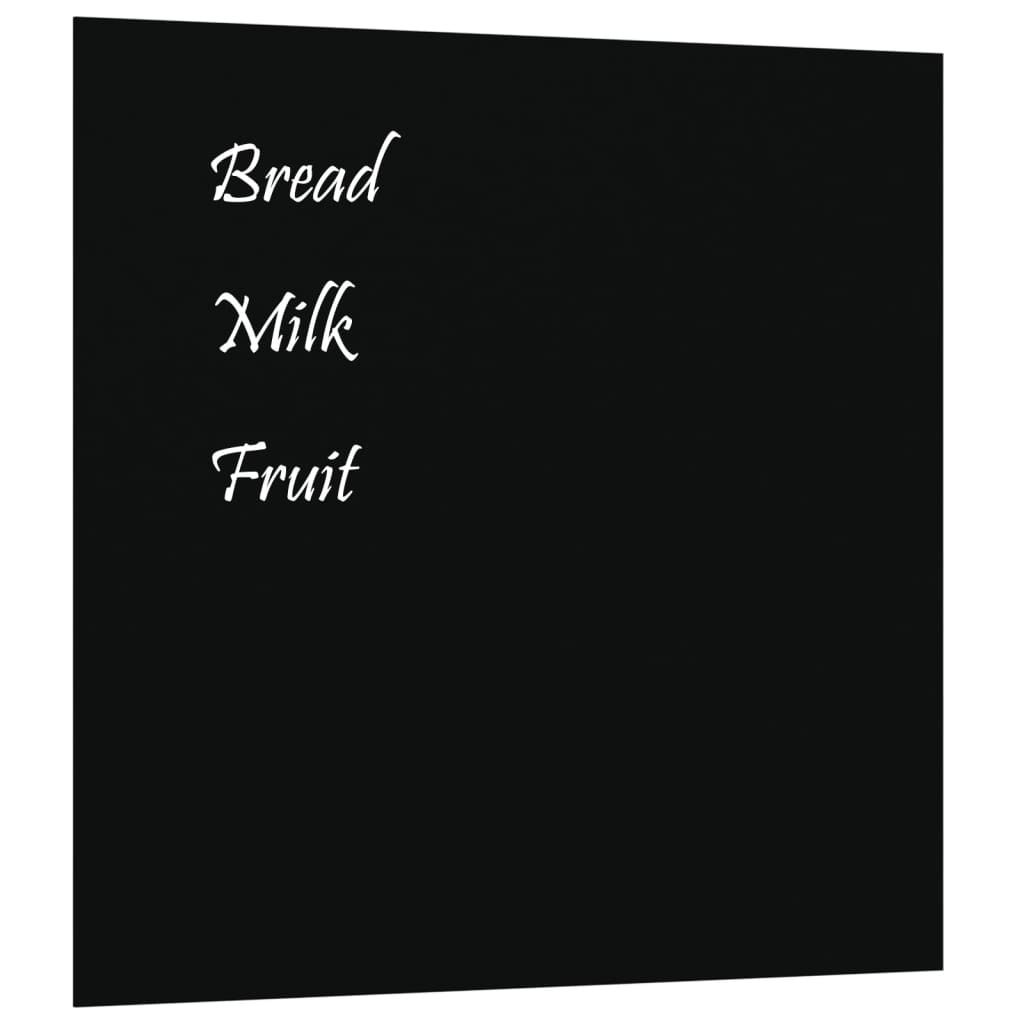 Wall-mounted Magnetic Board Black 23.6"x23.6"Tempered Glass - Image 2