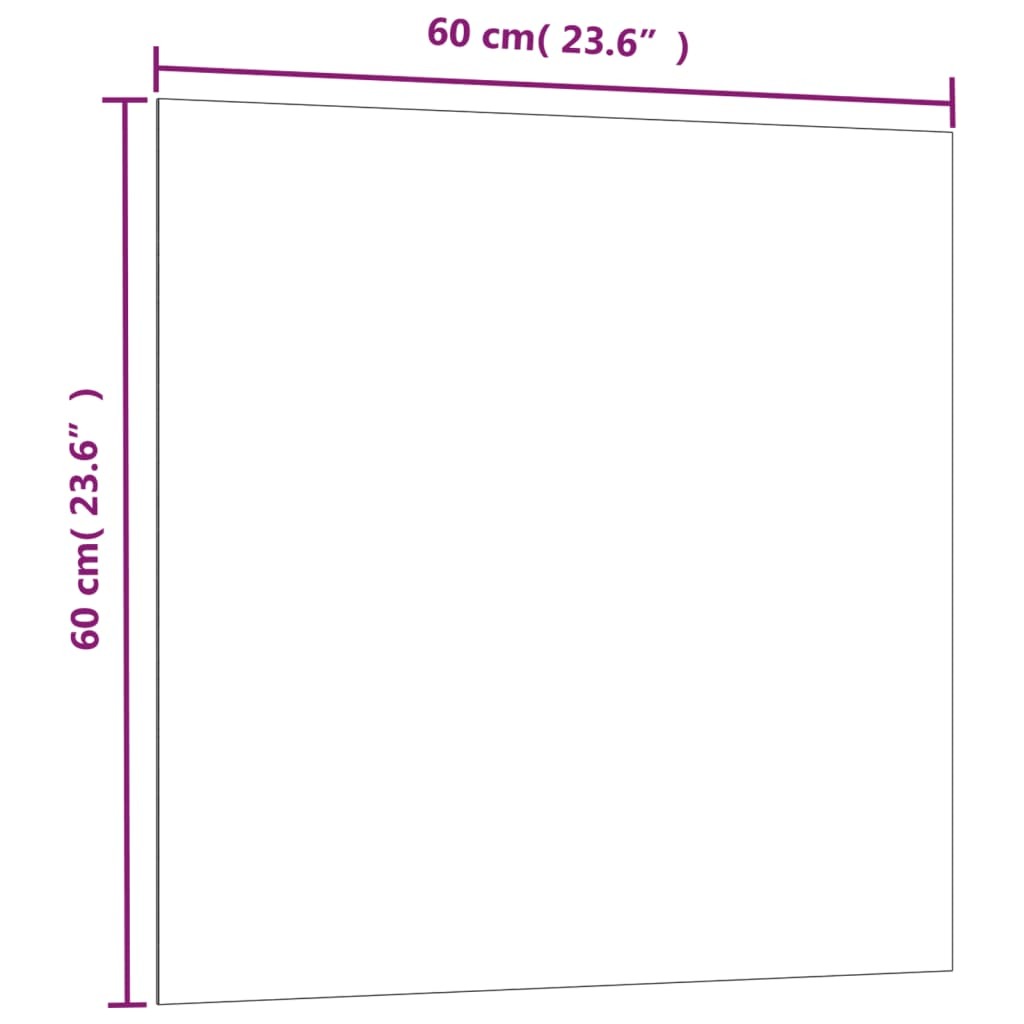 Wall-mounted Magnetic Board Black 23.6"x23.6"Tempered Glass - Image 5