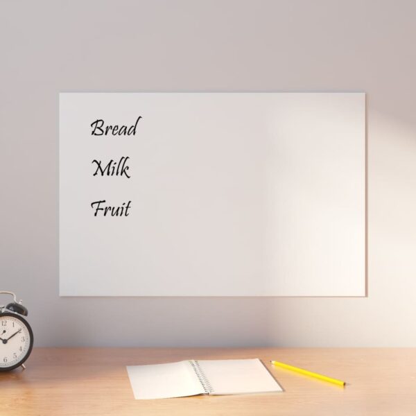 Wall-mounted Magnetic Board White 23.6"x15.7"Tempered Glass
