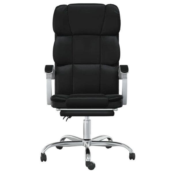 Reclining Office Chair Black Faux leather, metal, plywood, foam - Image 3