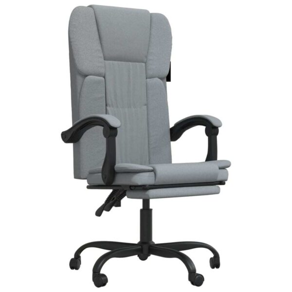 Reclining Office Chair Light Grey - Image 2
