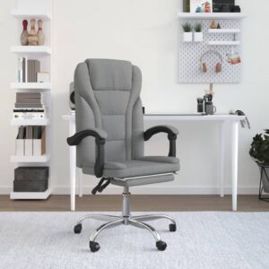Reclining Office Chair Light Grey