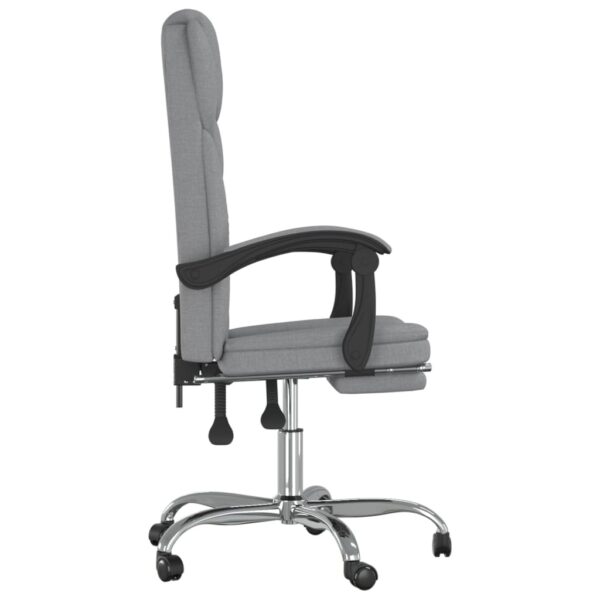 Reclining Office Chair Light Grey - Image 4