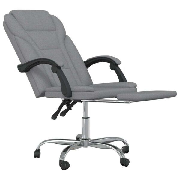 Reclining Office Chair Light Grey - Image 6