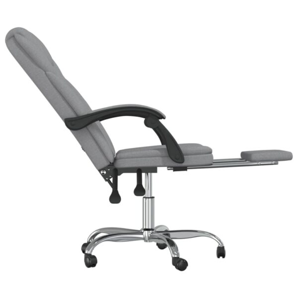 Reclining Office Chair Light Grey - Image 7