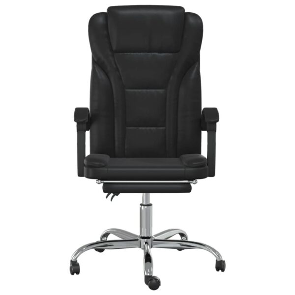 Reclining Office Chair Black Faux leather, metal, plywood - Image 3
