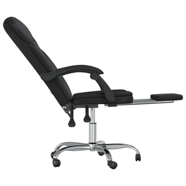Reclining Office Chair Black Faux leather, metal, plywood - Image 7