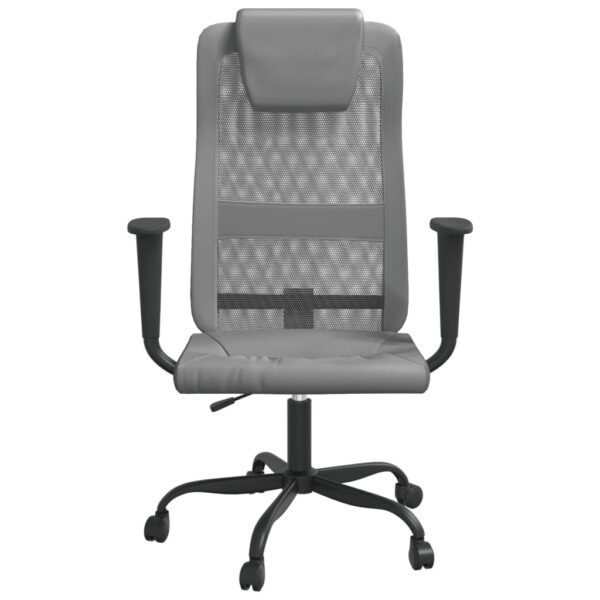 Office Chair Grey Mesh fabric and faux leather Standard - Image 3