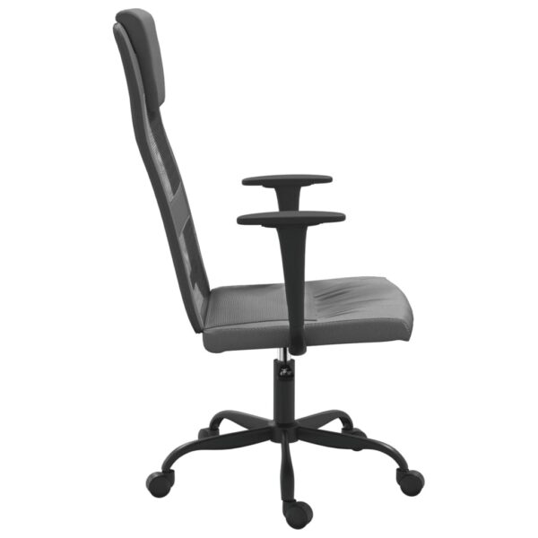 Office Chair Grey Mesh fabric and faux leather Standard - Image 4