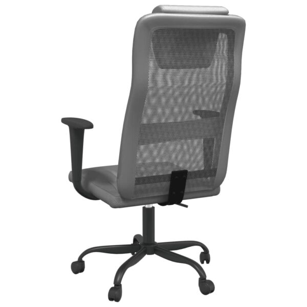 Office Chair Grey Mesh fabric and faux leather Standard - Image 5