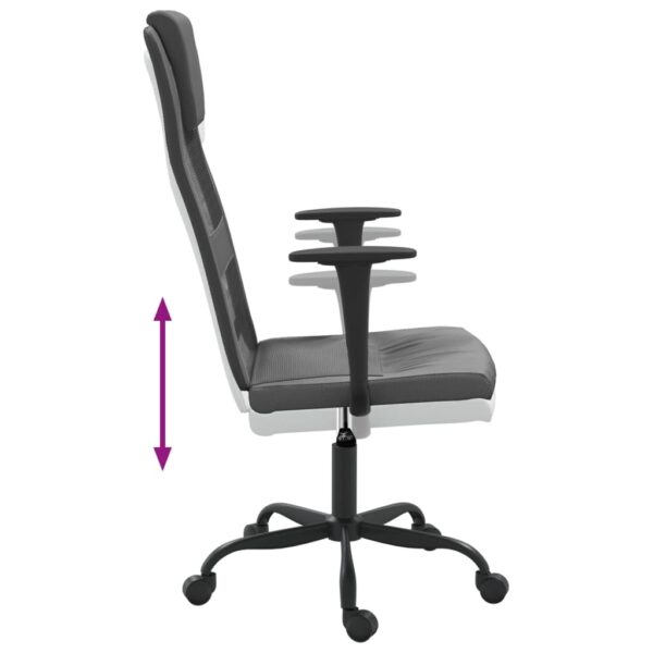 Office Chair Grey Mesh fabric and faux leather Standard - Image 6