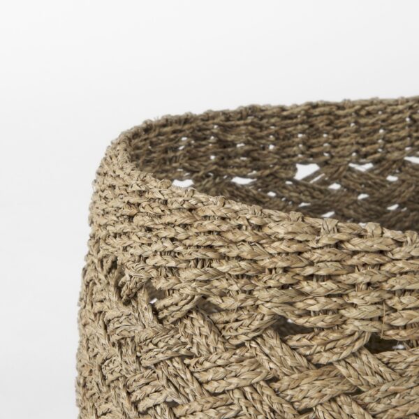 Set of Three 15" Brown Wicker Desk Organizer - Image 5