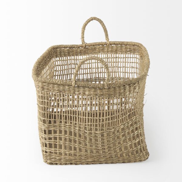 Set Of Two Brown Wicker Storage Baskets - Image 4