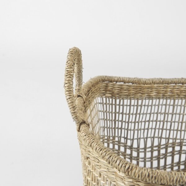 Set Of Two Brown Wicker Storage Baskets - Image 6