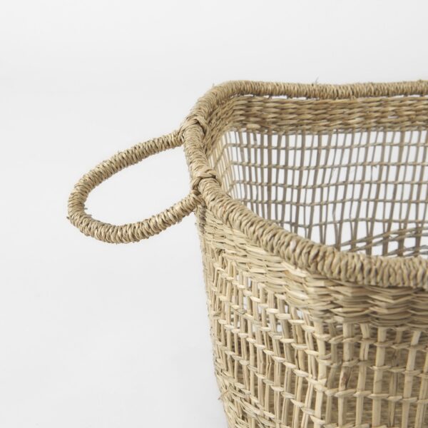 Set Of Two Brown Wicker Storage Baskets - Image 7