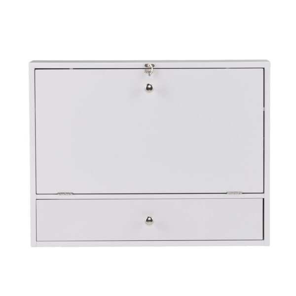 26" White Wall Mounted Floating Desk - Image 5