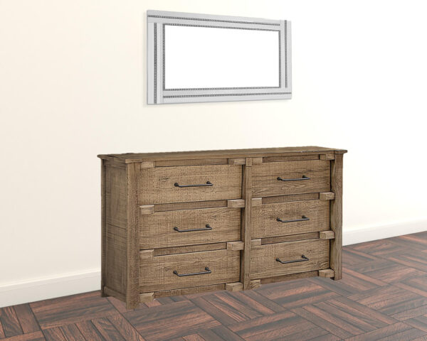 67" Natural Solid Wood Six Drawer Double Dresser - Image 3
