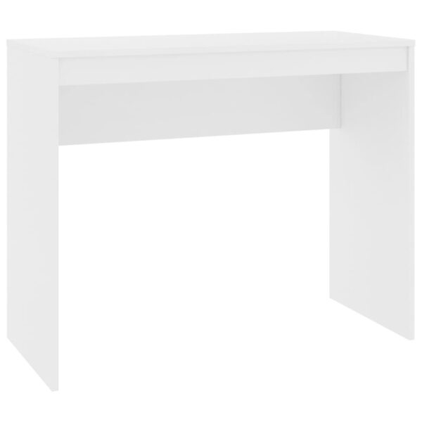 Desk White Engineered Wood 35.4 x 15.7 x 28.3 in Sleek Desk - Image 2