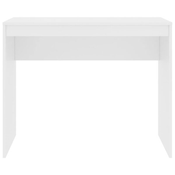 Desk White Engineered Wood 35.4 x 15.7 x 28.3 in Sleek Desk - Image 4