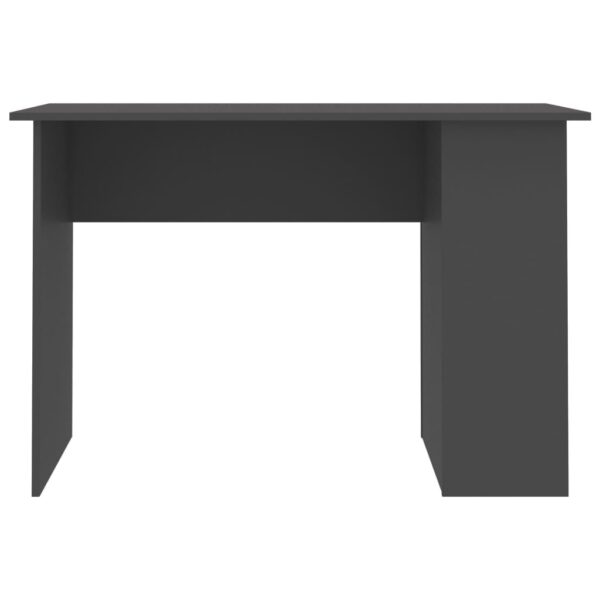 Desk Gray Engineered Wood Medium Desk Rectangular Modern - Image 5