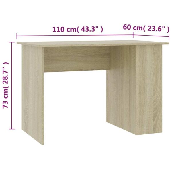 Desk Sonoma oak Engineered wood Medium Computer Desk - Image 6