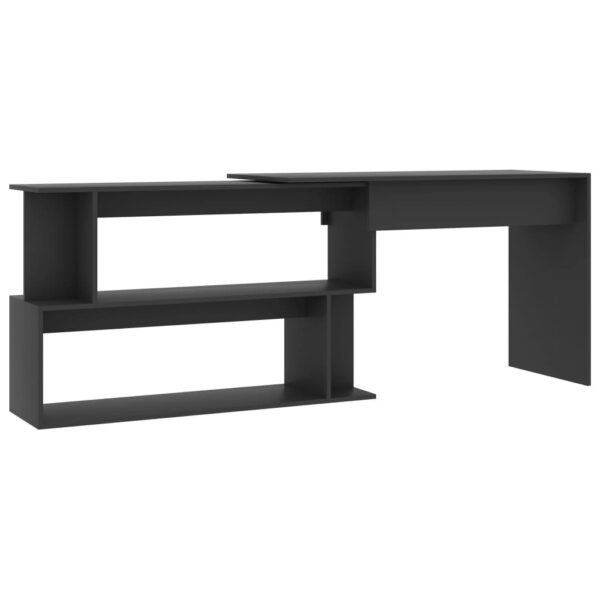 Desk Grey Engineered wood Medium Rotatable Desk Rectangular - Image 2