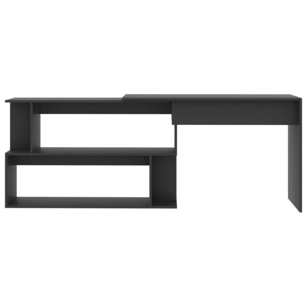 Desk Grey Engineered wood Medium Rotatable Desk Rectangular - Image 4
