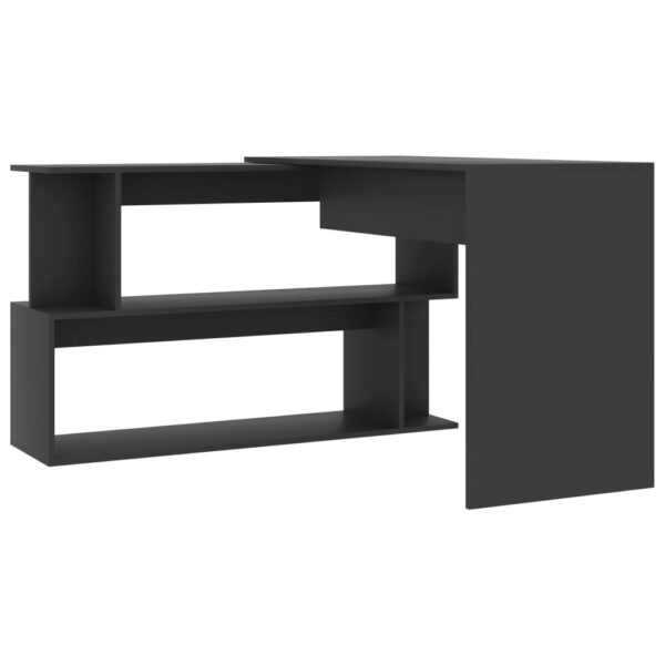 Desk Grey Engineered wood Medium Rotatable Desk Rectangular - Image 5