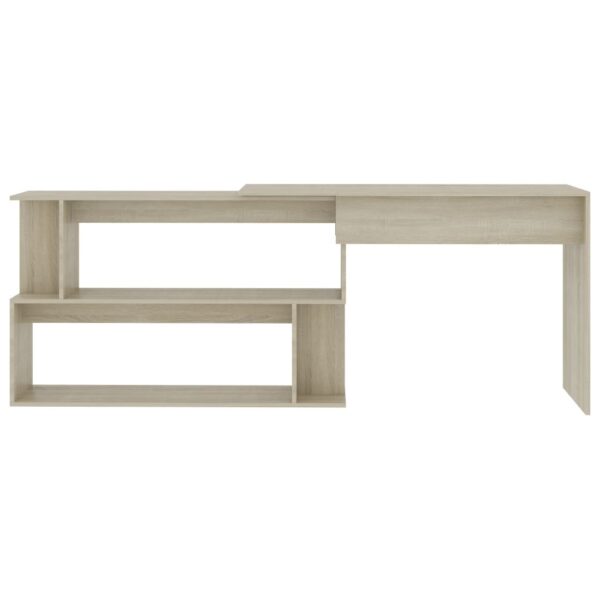 Desk Sonoma oak Engineered Wood 78.7x19.7x29.9 in Rotatable - Image 4