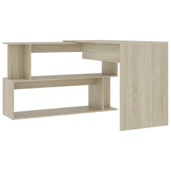 Desk Sonoma oak Engineered Wood 78.7x19.7x29.9 in Rotatable - Image 5