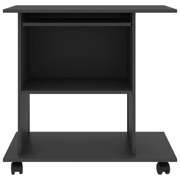 Computer Desk Gray Engineered wood Compact Sliding Components - Image 4