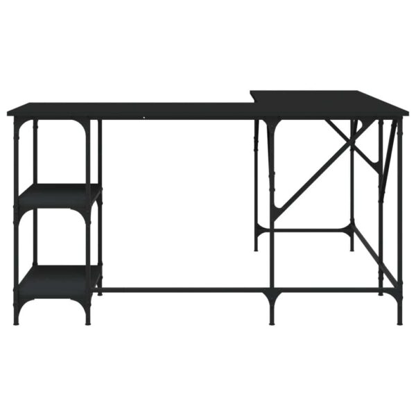 Desk Black Engineered wood, Metal Large Adjustable Feet - Image 4