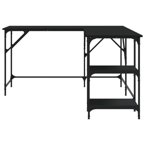 Desk Black Engineered wood, Metal Large Adjustable Feet - Image 5