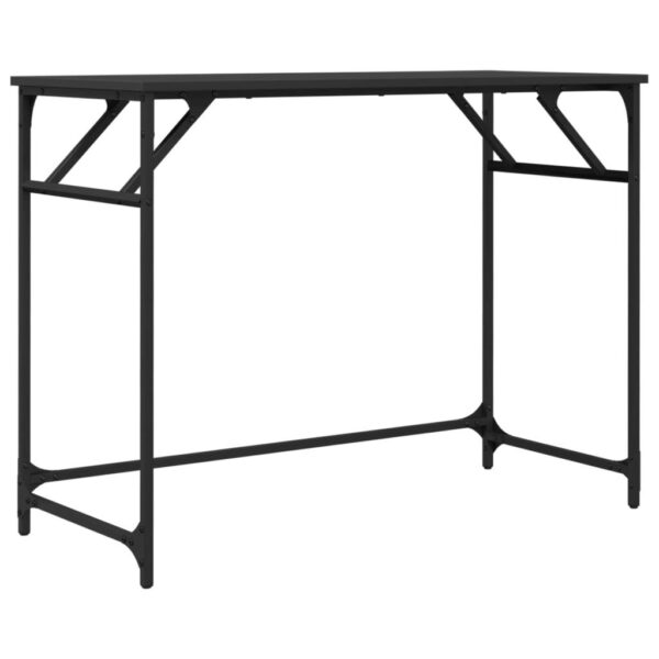 Desk Black Engineered wood, Powder-coated steel - Image 2