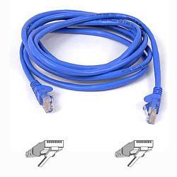 30ft cat5e snagless patch cable, utp, blue pvc jacket, 24awg, t568b, 50 micron,
