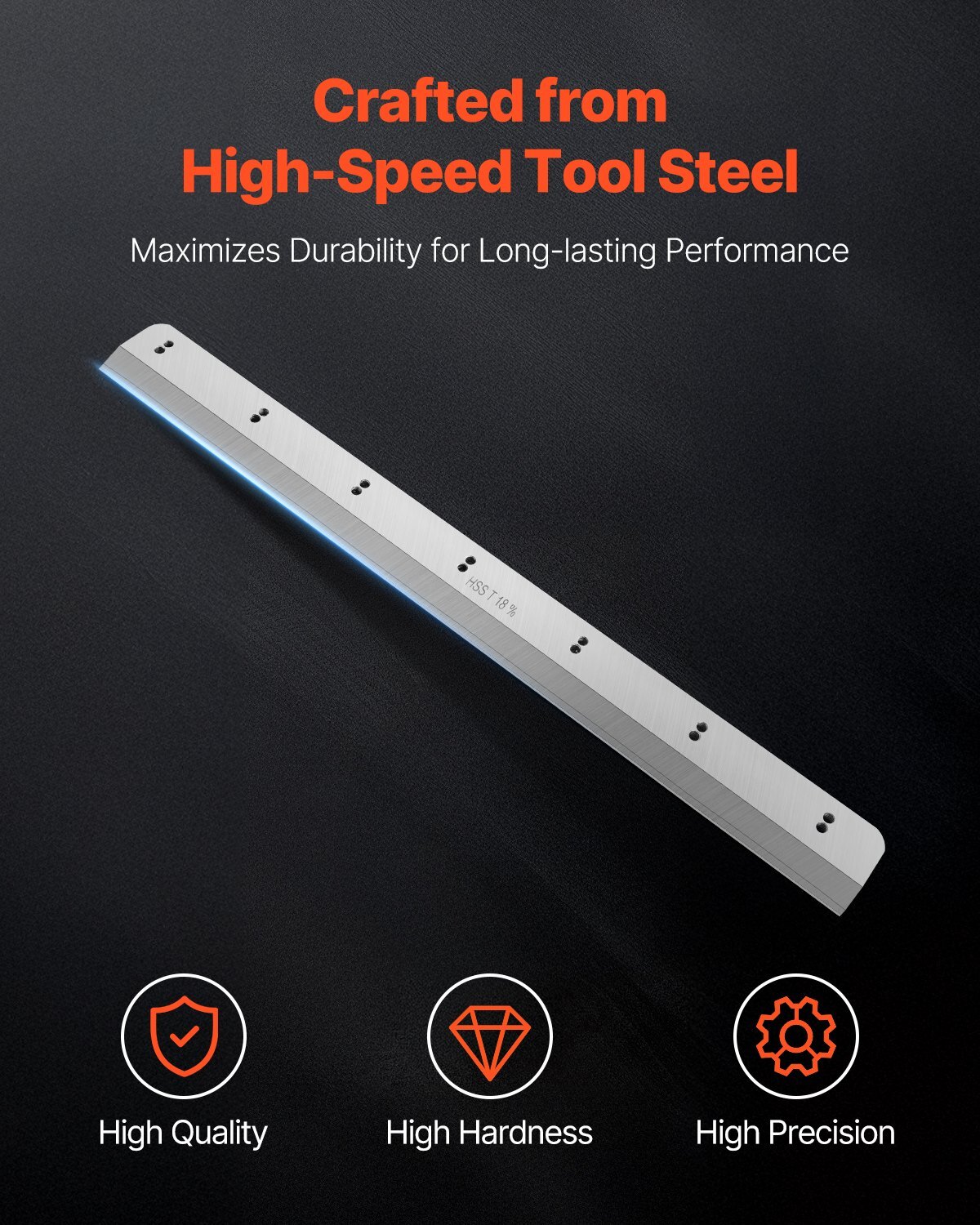 Paper Cutter Blade, Heavy Duty Steel Blade Replacement Suitable for Professional Cutter H670TV7, Paper Trimmer Machine Spare Blade,800 x 76 x 10 mm - Image 2