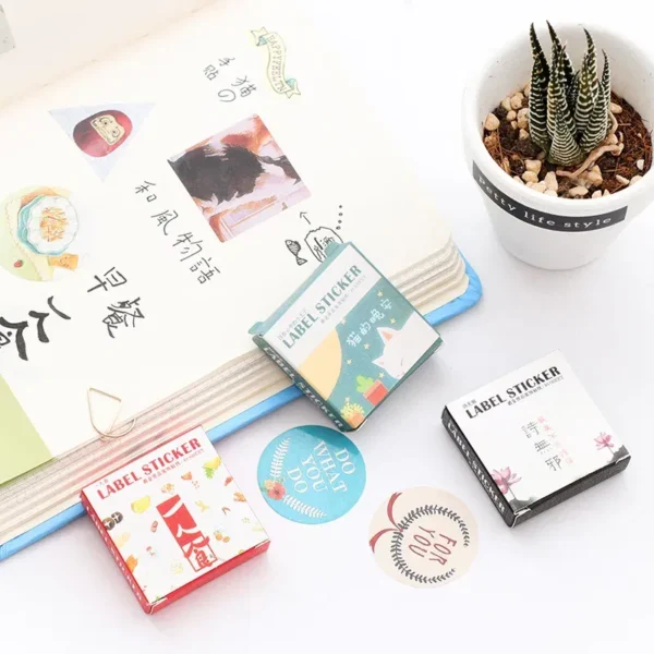 Color: Dark Red - 40 pcs/pack Cute Creative Box Package Decorative Sticker Set Diary Album Label Sticker DIY Stationery Stickers Escolar Papelaria - Image 5