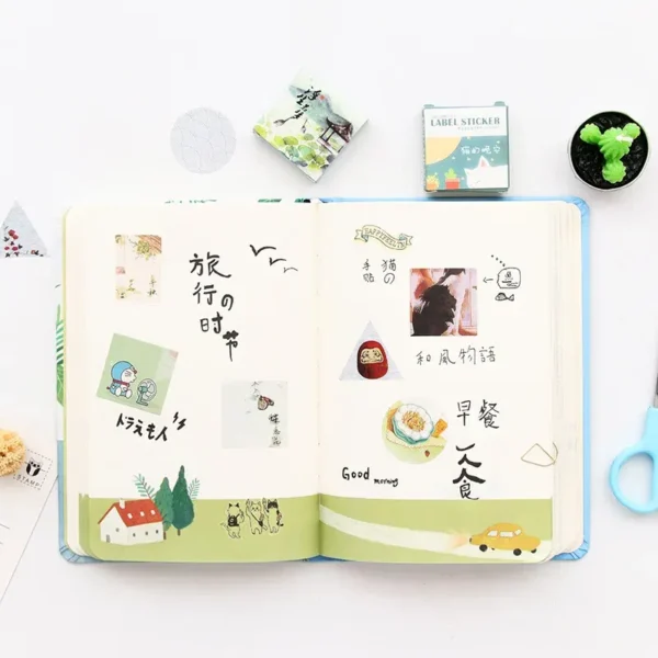 Color: Dark Red - 40 pcs/pack Cute Creative Box Package Decorative Sticker Set Diary Album Label Sticker DIY Stationery Stickers Escolar Papelaria - Image 4