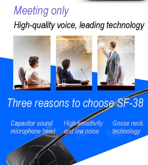 Professional Condenser Wired Gooseneck Microphone Desktop High Sensitivity Capacitor Mic black - Image 7
