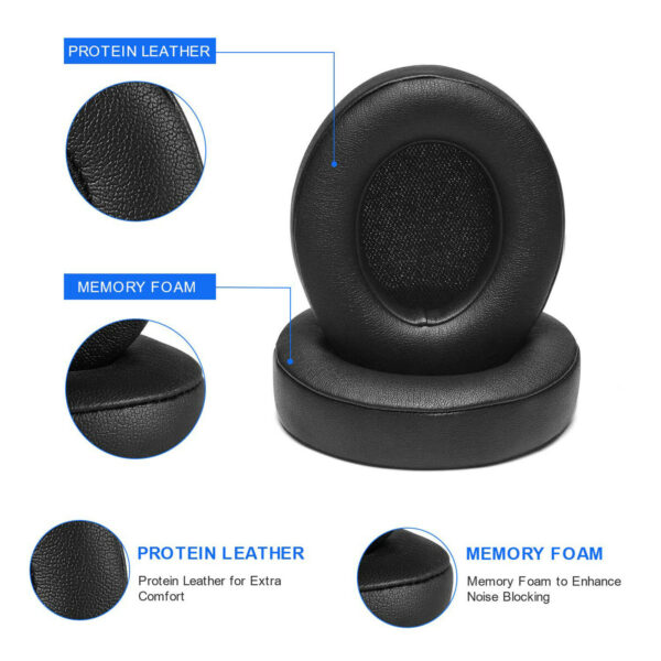 1 Pair Ear Pads Replacement Earpad Cushion for Beats By Dr.Dre PRO/DETOX Headsets white - Image 2