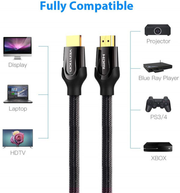 Vention HDMI Cable 2.0 4K Cable HD TV LCD Laptop PS3 Projector Computer Cable 15 m - Image 6