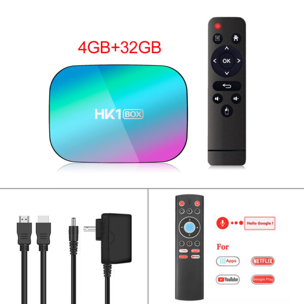 HK1 BOX 8K TV Box S905X3 Android 9.0 Smart TV BOX 1000M Dual Wifi Player Netflix Youtube Media Player Black 4GB + 32GB - Image 2