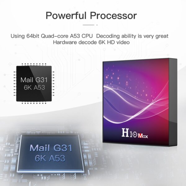 H10 Max H616 Tv Box  Smart Hd Network Player for Android 10.0 U.S. plug - Image 3