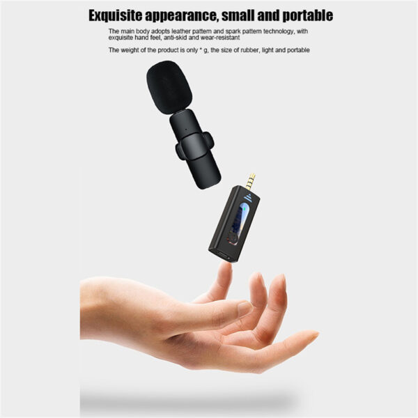 Wireless 3.5mm Lavalier Microphone Condenser Mic for Camera Speaker Smartphone Recording Microphone K35 1 to 2 - Image 3