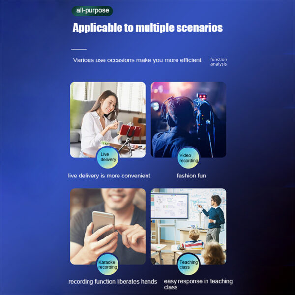 Wireless 3.5mm Lavalier Microphone Condenser Mic for Camera Speaker Smartphone Recording Microphone K35 1 to 2 - Image 6