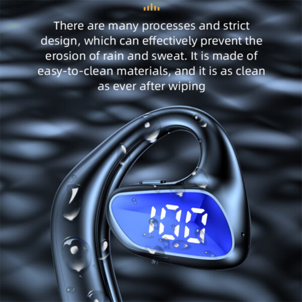 M-k8 Bluetooth Earphone Hanging Ear Type Unilateral Headsets Waterproof Music Earbuds Black - Image 2