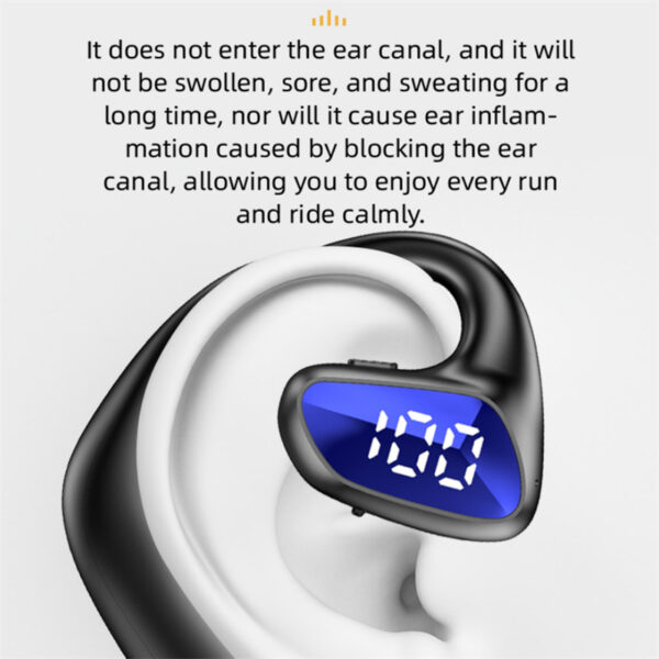 M-k8 Bluetooth Earphone Hanging Ear Type Unilateral Headsets Waterproof Music Earbuds Black - Image 6