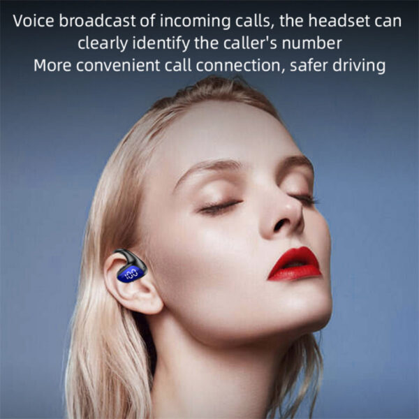 M-k8 Bluetooth Earphone Hanging Ear Type Unilateral Headsets Waterproof Music Earbuds Black - Image 7